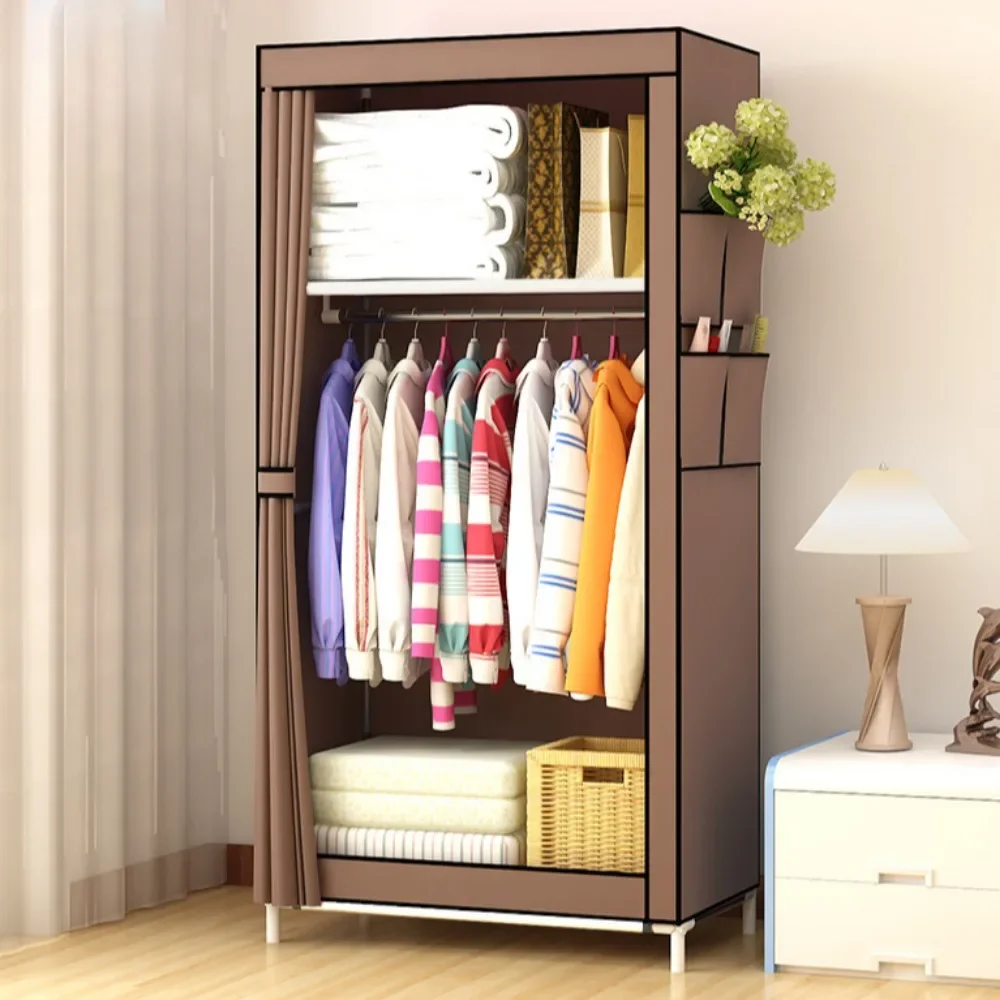 Simple Wardrobe Foldable Dustproof Garderobe Portable Storage Cabinet Bedroom Minimalist Wardrobes Fabric Cloth Closet Organizer