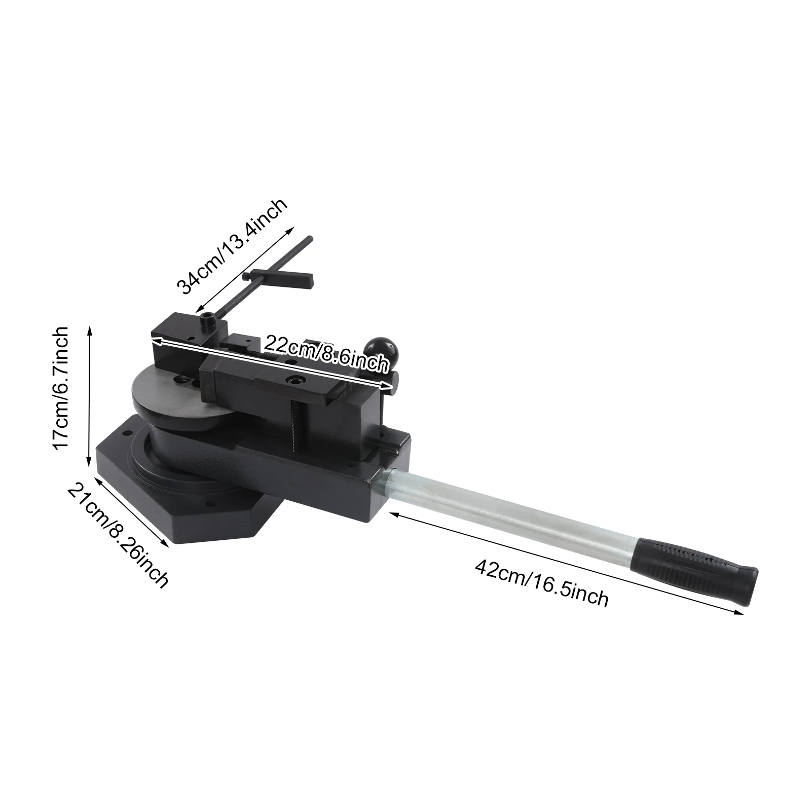 Robustes Universelles Metall-Bening-Werkzeug mit 3 Stiften und 3 Formen, Manueller Desktop-Benutzer für 360°-Anwendungen ° Biegewinkel für Metallverarbeitungsbetriebe – Detail 1