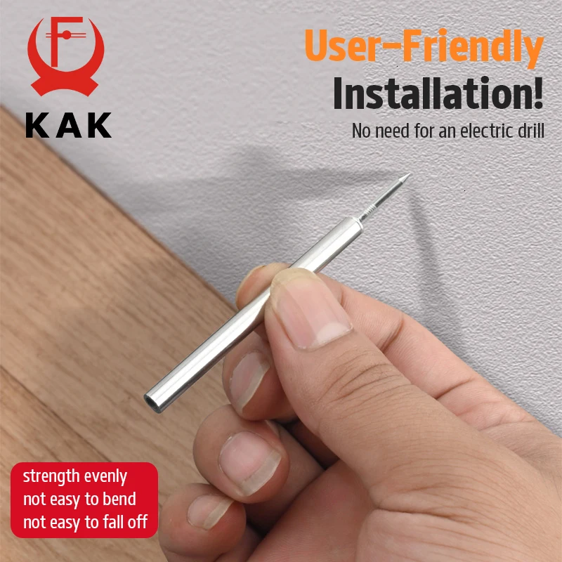 KAK 더블 헤드 스커트 스레드 심리스 못, 보이지 않는 나사, 손톱 특정 슬리브 도구, 더블 헤드 손톱 수공구, 50 개