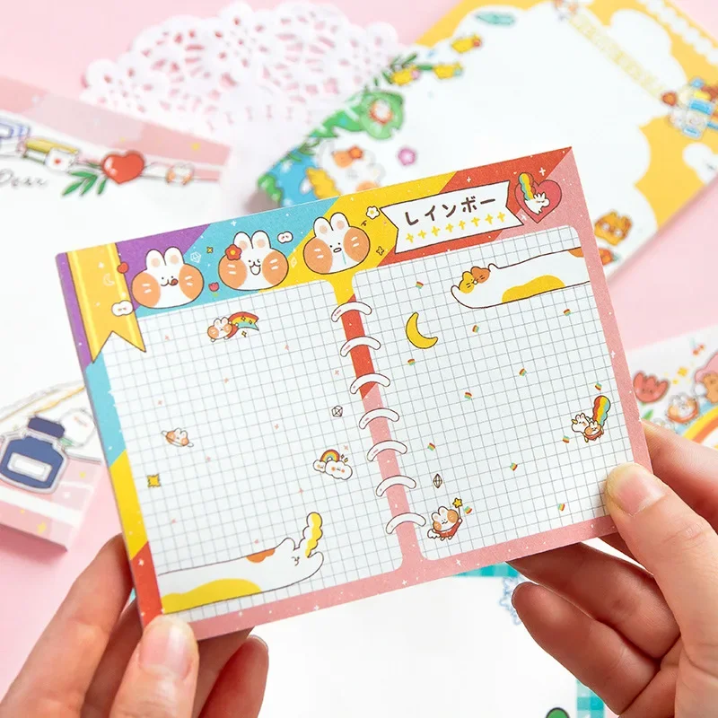50 Sheets/pack Nicole Meow Lovely Cat Kitten Big Size Notepad Large Non-sticky convenient Memo Note 5