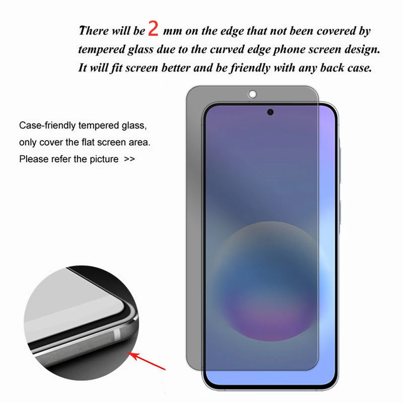 Premium Anti-Spy Privacy Tempered Glass Screen Protector with Full Adhesive