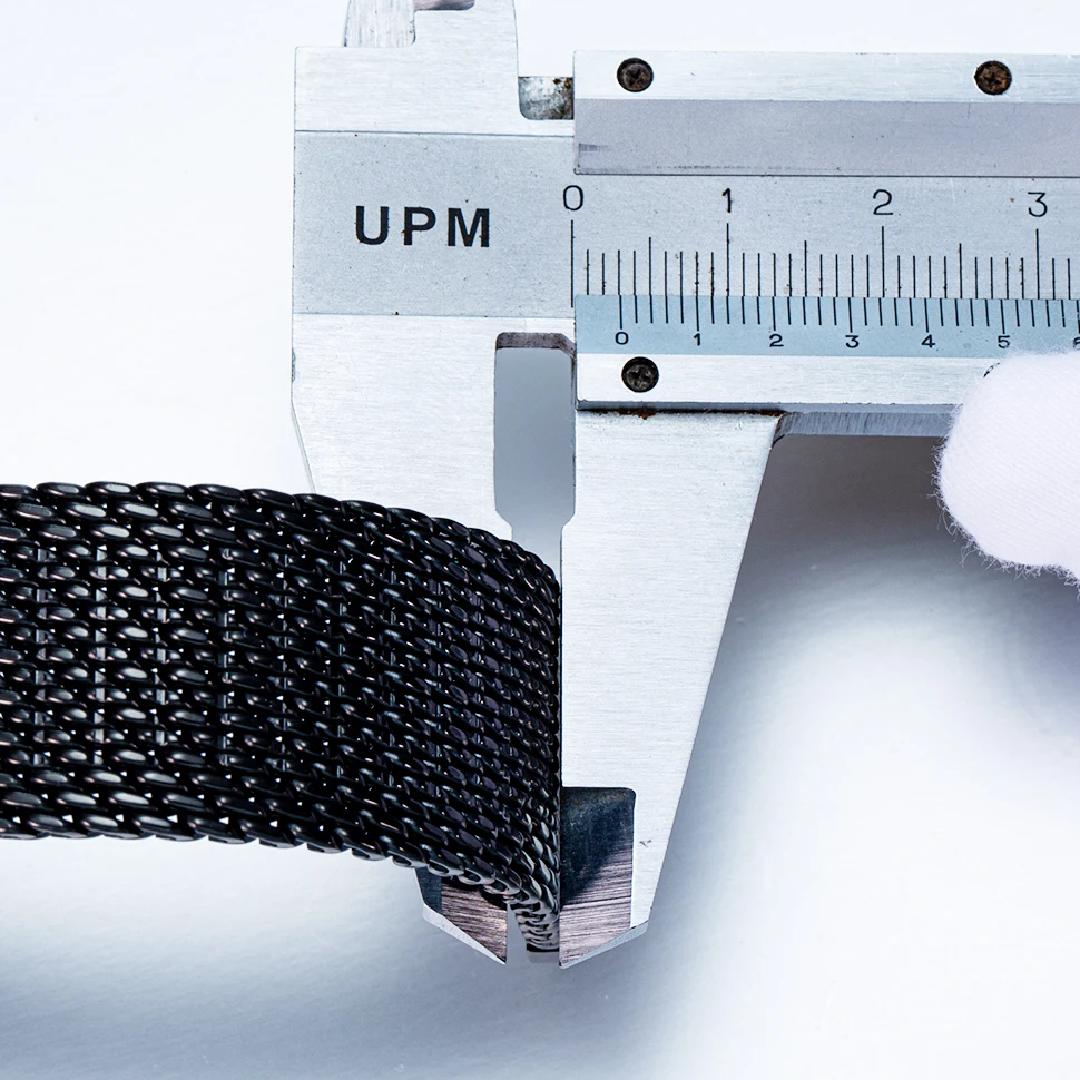 BERNY Uhrenarmband aus Edelstahl 304, bunte Uhr, ersetzt Band, hochwertig, raue 1,0 mm gewebte Haut, atmungsaktives Uhrenzubehör – Detail 18