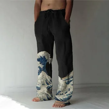 2025 Ultimi uomini Teschio 3D stampato Versatile Moda Pantaloni casual larghi da uomo Tasca con coulisse Pantaloni sportivi 1