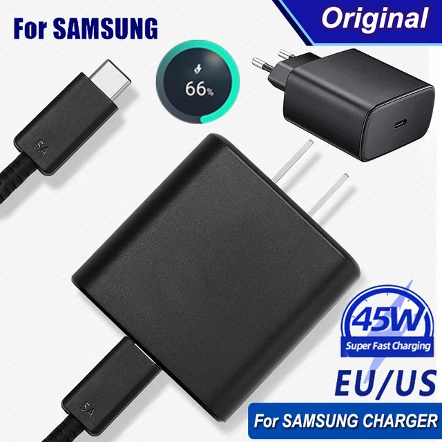 For 45W Samsung Charger S24 S23 S22 Ultra Usb C Super Fast Charging Cable  Cord Wall Adapter Samsung Galaxy S24+ S23 Note 10 Plus - AliExpress