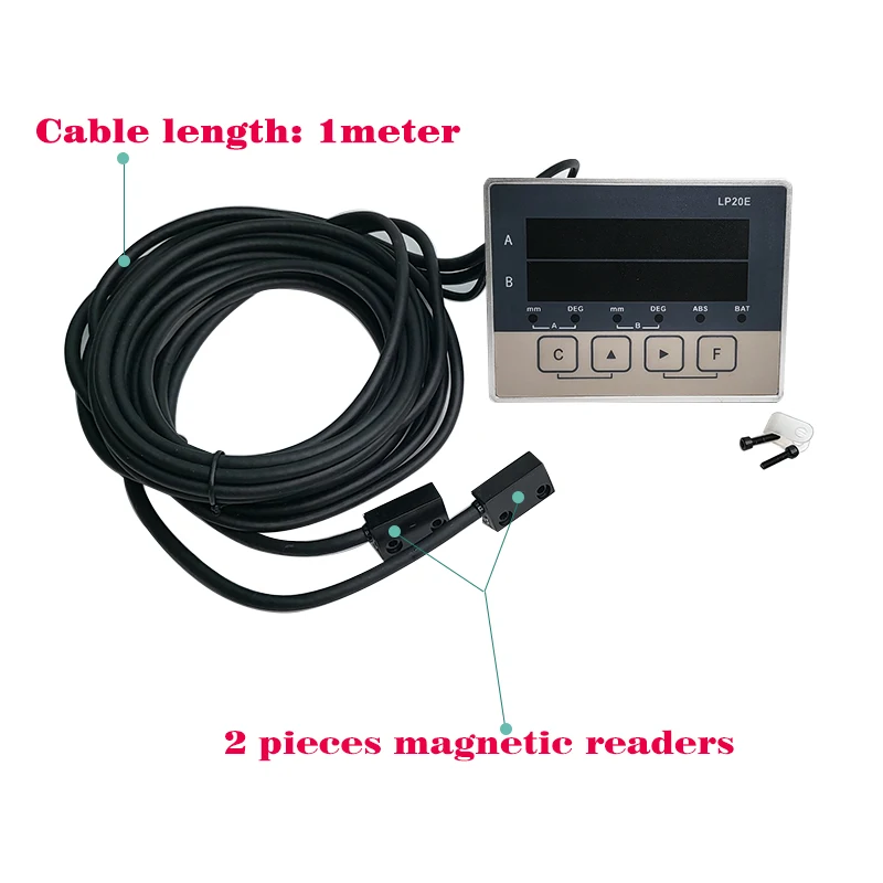 LCD DRO 자기 센서 테이프 변위 체중계 센서, CNC 인코더 목공 기계 선반, LP20E 2 축
