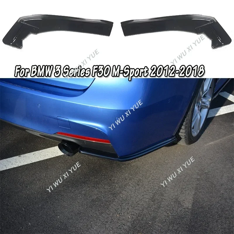 Per Bmw Serie 3 F30 M Sport Car Paraurti Posteriore Lip Spoiler Splitter Maxton Style Posteriore Side Protector Spoiler 2012-2018 Car Tuning