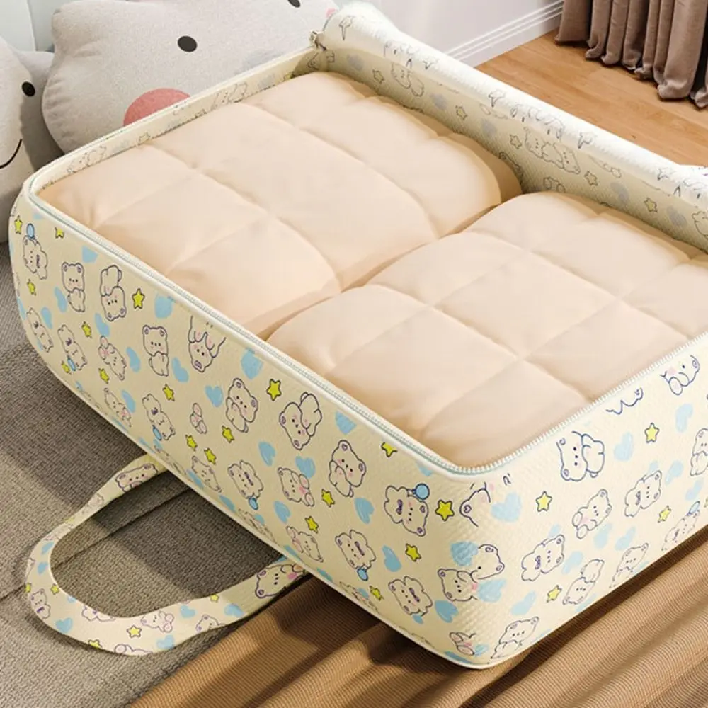 Non-Woven Fabric Clothes Quilt Storage Box Foldable Stackable Clothes Storage Box Dustproof with Handle Luggage Moving Bags 2