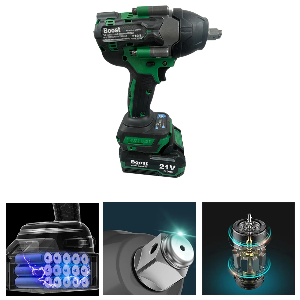 Avvitatore Elettrico Senza Spazzole 388VF 1/2 Batteria Agli Ioni Di Litio 4000 Giri/min Coppia 850 NM Per Batteria Da 18 V Acquista In Modo Economico - Spedizione Gratuita, Recensioni Reali Con Foto - Foto 8