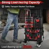 Tool Box Dolly Packout Toolboxes Thickened Carbon Steel Frame Large Wheels with Brake System Strong and Sturdy Lock 4