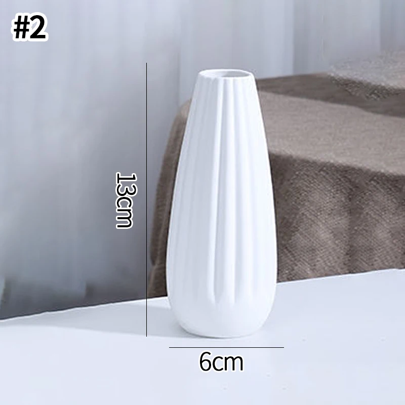 Nordic White Ceramic Mini Vase for Modern Floral Display