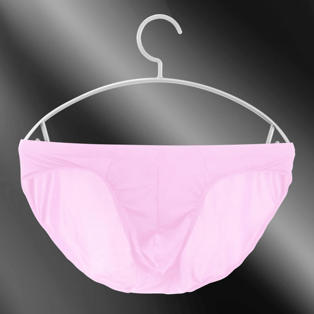 Sexy Mens Low Waist Underwear Pouch Ultra Thin Brief See-through Lingerie Translucent Bikini Panties String Homme Solid Underpan