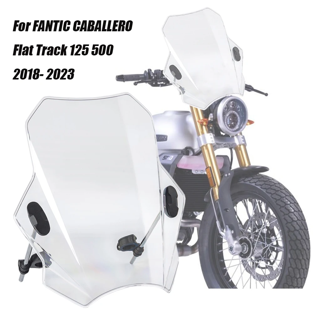 Per Fantic Caballero Flat Track 125 500 18- 2022 2023 Parabrezza Moto Copertura In Vetro Deflettore Schermo Accessori Moto