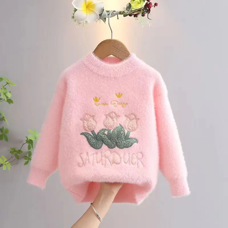 Sweater Girls Top Design Winter Winter Cute Bow Tie Baby Girl