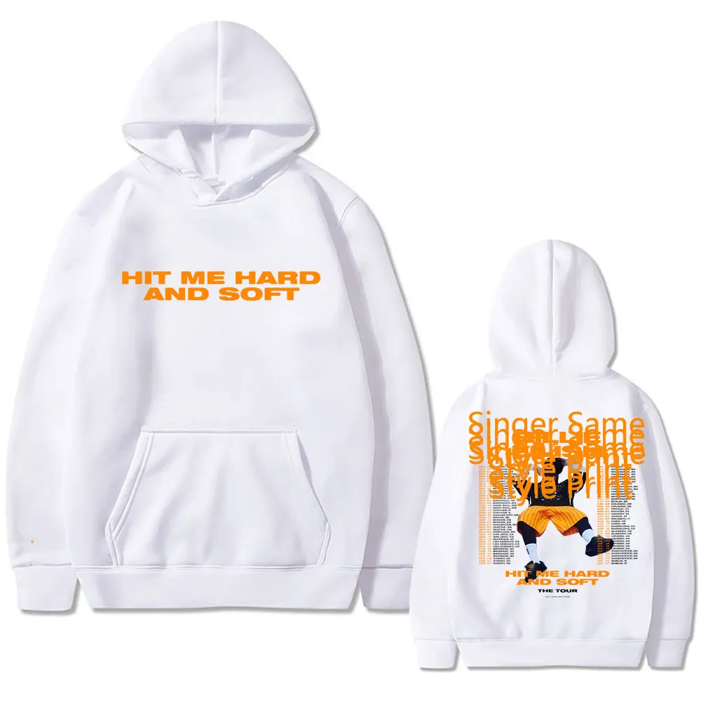 Hit Me Hard and Soft 2024 Tour Hoodie Men Women Hot Fashion Singer Same Style Graphic Print Hoodies Male Oversized Sweatshirt