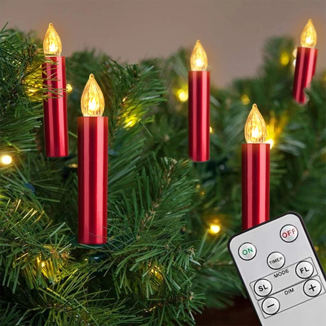 Bougie LED sans flamme avec minuterie, flamme scintillante à distance, à  piles, décoration de la maison, Noël, nouvel an, ci-après les 2024, 20  pièces - AliExpress