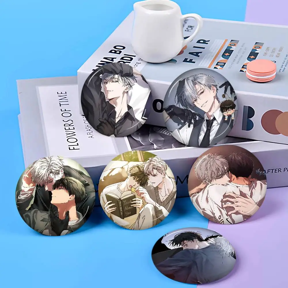 Passion Bl Anime 32/44/58mm 수제 핀 라운드 재미있는 스냅인 브로치..