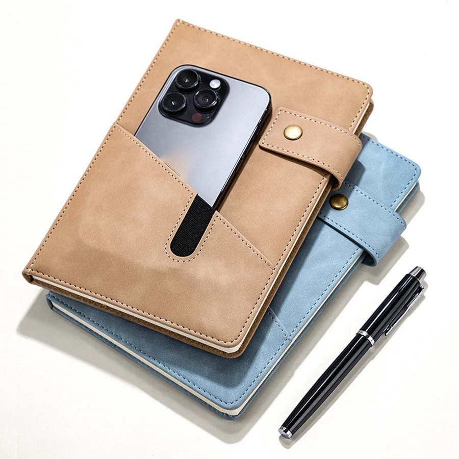 Premium Leather Journal - A5 Size, 200 Pages, with Elastic Pocket for Writing, Note-Taking, and Reflection