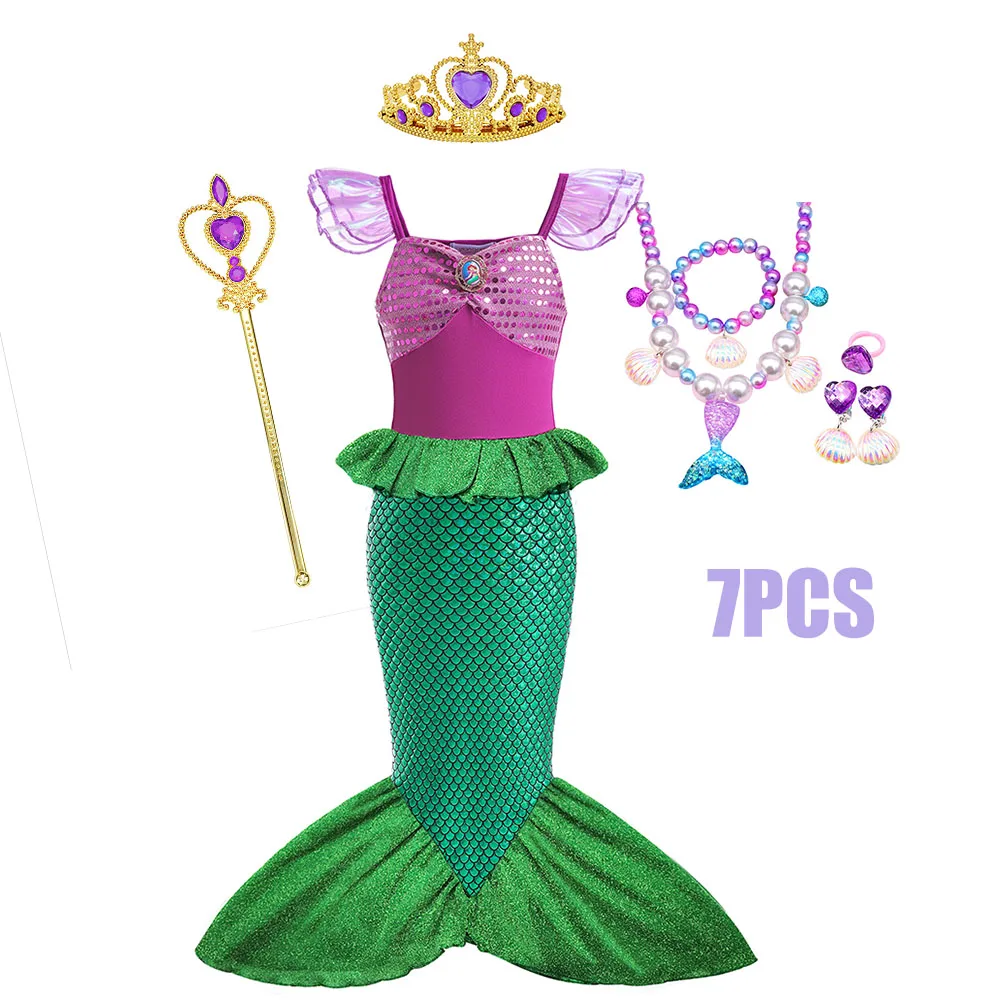Princesa Ariel Traje De Sirena Para Nena Traje Disfraz Sirenita