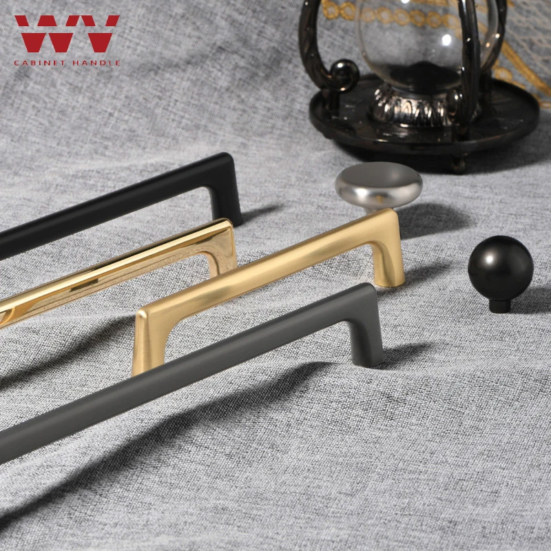 WV Modern Minimalist Pulls Cupboard Dressers Brass Gold Cabinet Door Handles Closet Drawer Knobs Kitchen Furniture Hardware furniture handles