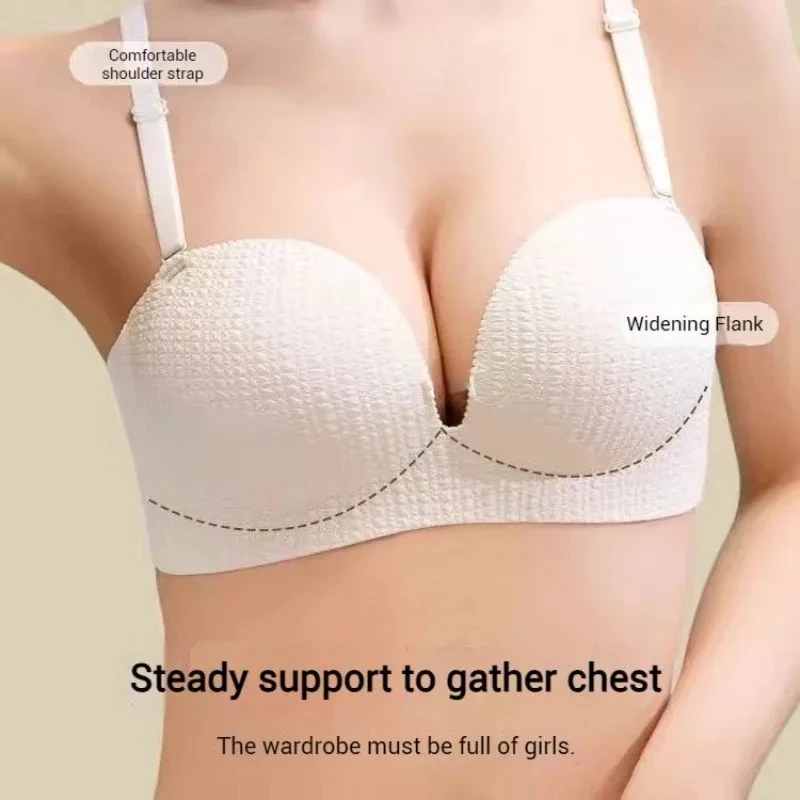 Seamless Bras for Women Invisible Underwear Push Up Bra 3/4 Cup Bralette Cute Comfort Brassiere Nonwire Simple Sexy Lingerie 3