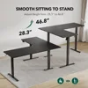L Shaped Standing Desk, 63" Corner Standing Desk with Electric Adjustable Height, L Shaped Adjustable Desk with Splice Board 3
