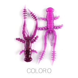 Supercontinent Soft Lure Fishing Bait with Shrimp Scent and Salt, 72mm/47mm Lobster Design - 72mm 8pcs 2.29g (O)
