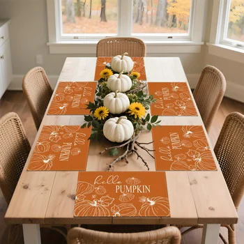 Hello Pumpkin Fall Table Placemats 2