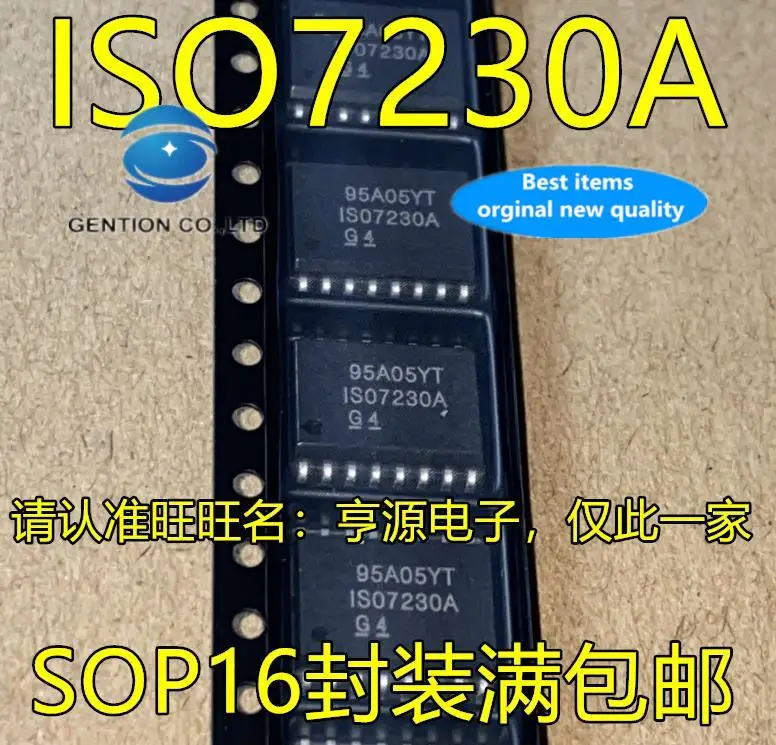 

10 шт., 100% оригинальные новые модели, ISO7230ADWR, ISO7230A, ISO7230C SMD SOP16, цифровой чип-изолятор