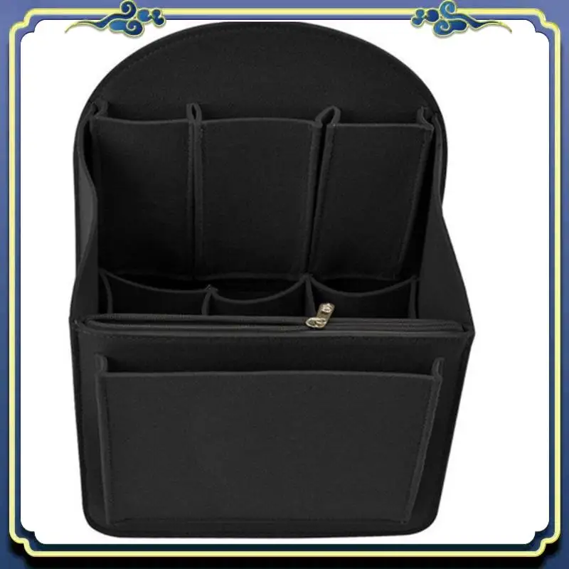 2PCS Make Up Organizer Felt Insert Bag Portable Cosmetic Bags Backpack Bags For Handbag Travel Inner Purse