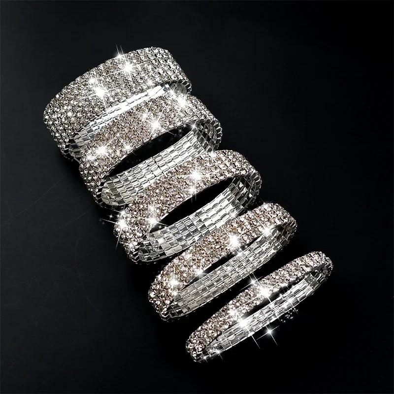 new European Style Women Element Fashion Bracelet Jewelry Punk Hip Hop Bracelet Inlay Rhinestone Gift