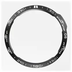 Stainless Steel Scale Ring Bezel Dial Metal Protective Cover - Black, Silver, Blue - Fenix 6X (Black)
