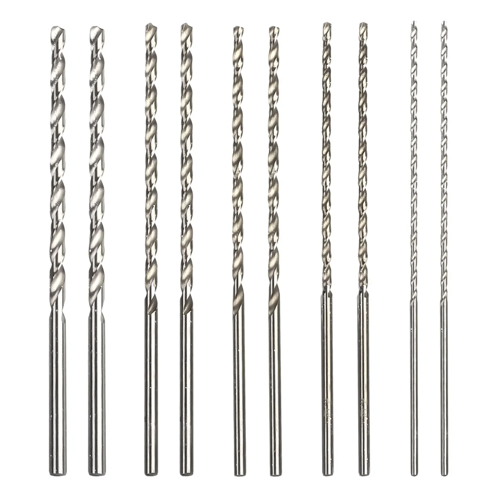 

10Pc Extra Long HSS High Speed Steel Drill Bit 2mm/3mm/3.5mm/4mm/5mm Bits Automatic Punch Hand Tool For Metal Wood Glass