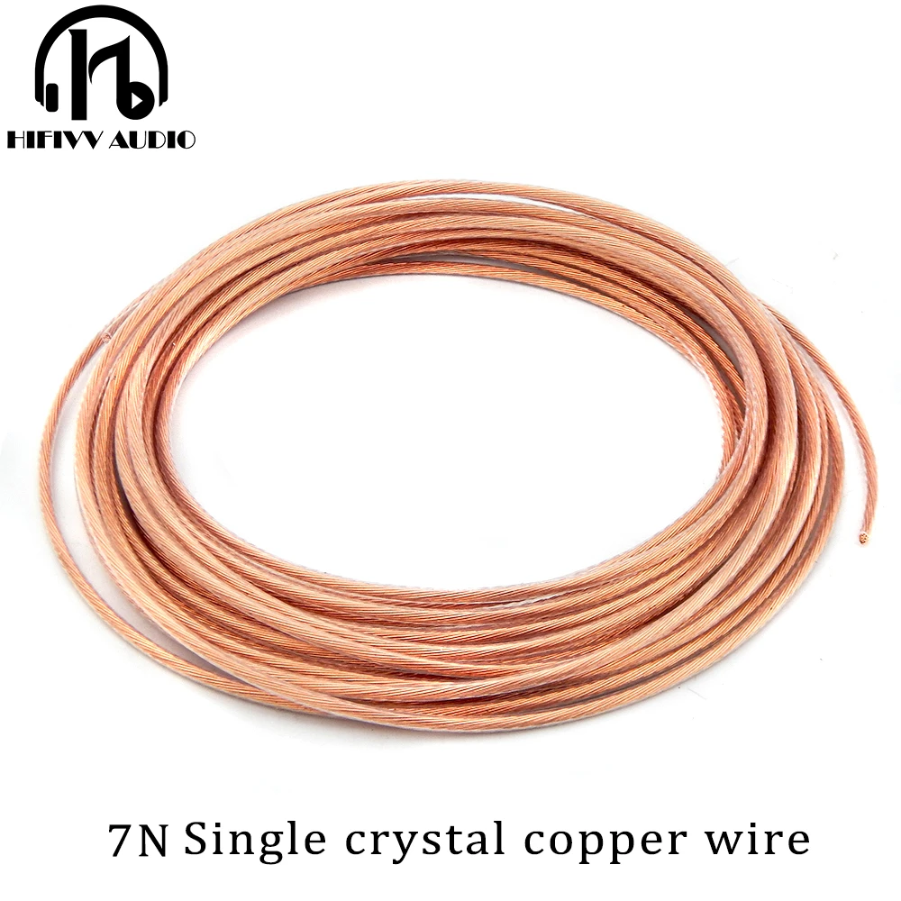 Cable de cobre de cristal único, Cable de Audio HiFi, señal de Base de Cable de alimentación 7N OCC 22AWG|speaker cable|occ cablesignal cable - AliExpress