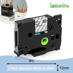 Portable Industrial Label Printer with 203dpi for Heat Shrink Tubing and Cable Labeling (1pcs White on Clear)
