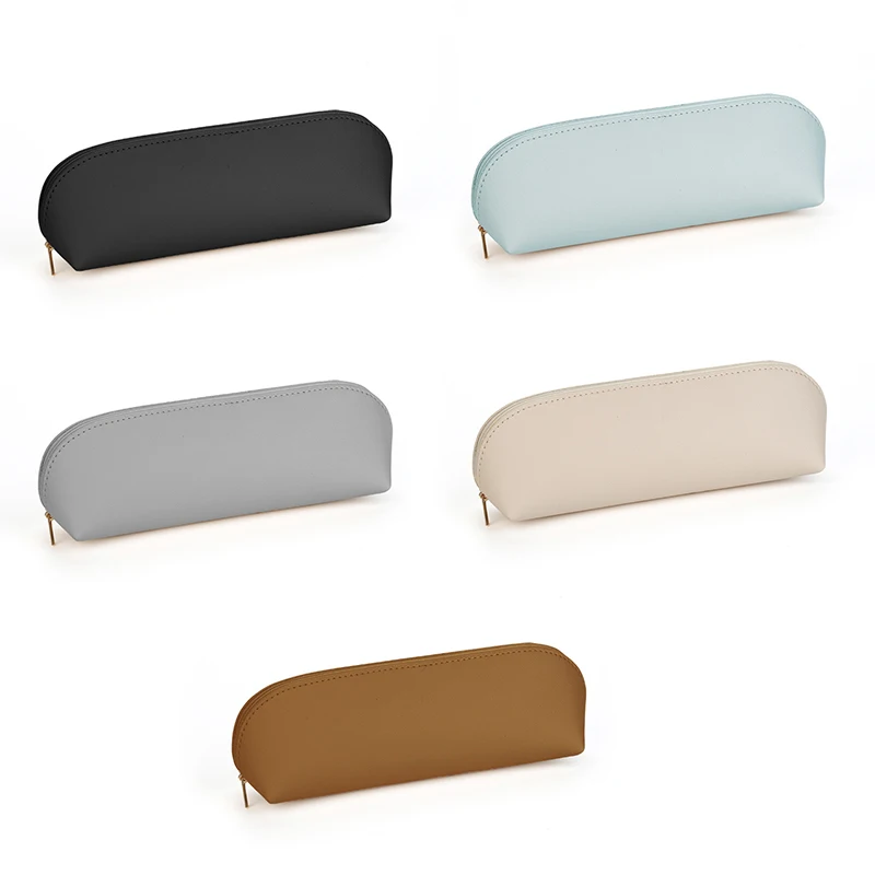 

Пенал кожаный на молнии для детей, модный вместительный чехол для карандашей и ручек, Канцтовары, школьные и офисные принадлежности