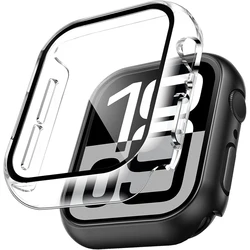 Premium Glass Screen Protector with Durable Hard Case Cover - Transparent (Series 10 46mm)