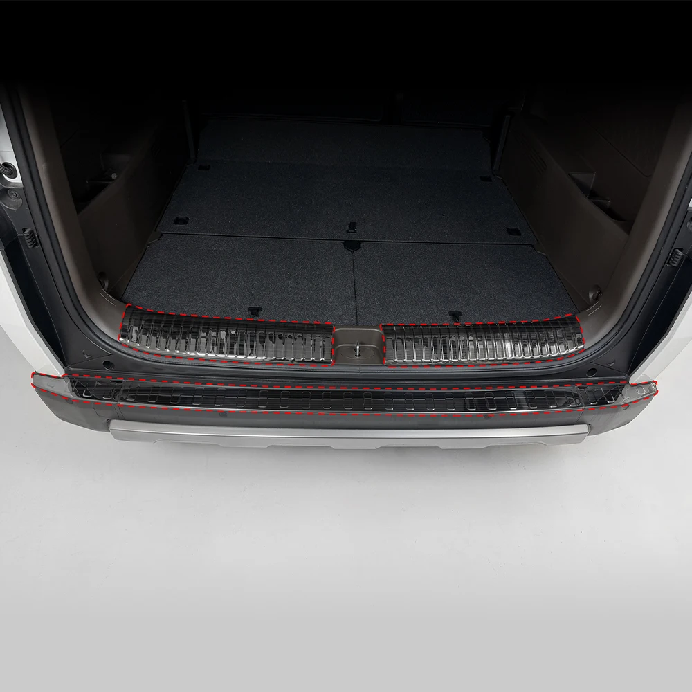 기아 PV5 2025-2026 LHD/RHD 스테인리스 리어 트렁크 이너 스레숄드 가드 테일게이트 아웃사이드 페달 커버 프로텍터 자동차 액세서리