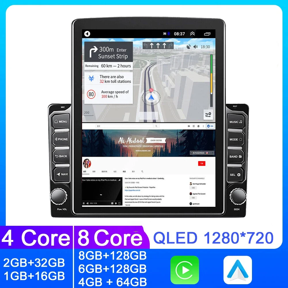 

2DIN 4G Android 13 Car Radio 9.7" Multimedia for 9" Frame For Tesla Style 9.7 Inch Vertical Screen For KIA Nissan Toyota LADA VW