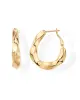 Shevalu Women Geometry Design Hoops Earrings High Quality 14K Gold Plated 925 Sterling Silver Post Chunky Twisted Huggie Earring 1