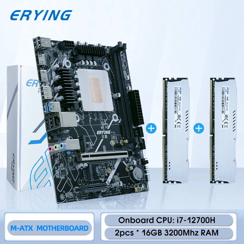ERYING Gaming PC Motherboard with Onboard CPU Core i7 Kit SRLD1 i7