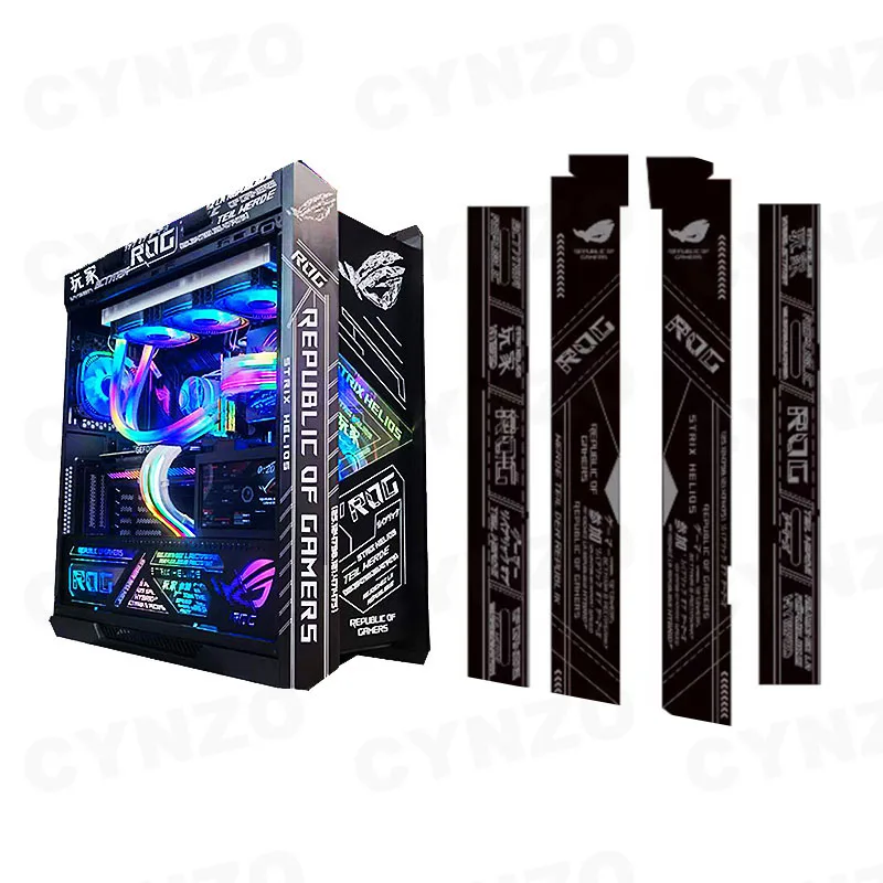 Mod Anime Adesivos para Rog Strix Helios Gamers Case Faça Você Mesmo Gx601 Gaming Gabinete Decorativo Camurça Adesivos de Papel Capa - Imagem 6