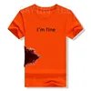 I'm Fine Graphic Novelty Sarcastic Movie Halloween Costume Humor Scary Funny T Shirt Gifts for Women Men Clothing Graphic Tee 5
