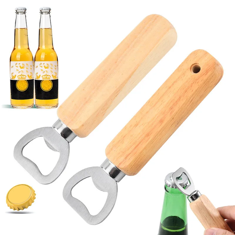 Wood Kitchen Bar Accessories Wood Beer Bottle Opener Wood Corkscrew