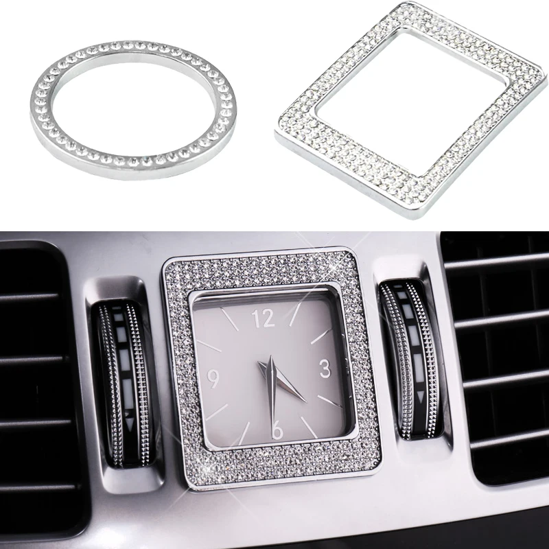 Car Console clock watches time decoration ring cover sticker For Mercedes Benz C Class W205 E