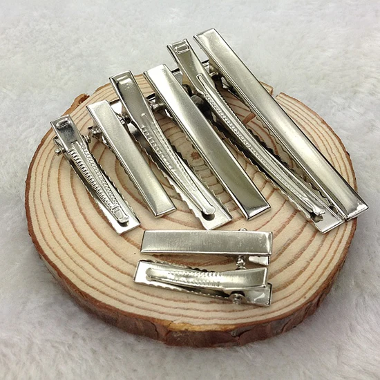 Louleur flache Metall Alligator Haars pangen Enten schnabel Haars pange für Schmuck herstellung Zubehör DIY Haarnadeln Basis Dekorationen Großhandel – Detail 2