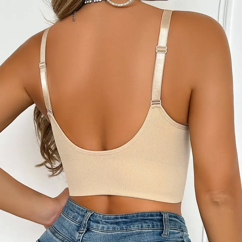 High Quality Women'S Nude Nursing Bra With Wireless Hooks Detachable Padding Comfortable Top Foldable Nursing Bra 2