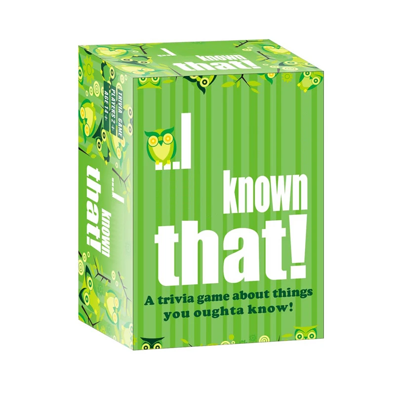 I known that! Card Game - Perfect for Family Game Night - Over 400 Trivia Questions