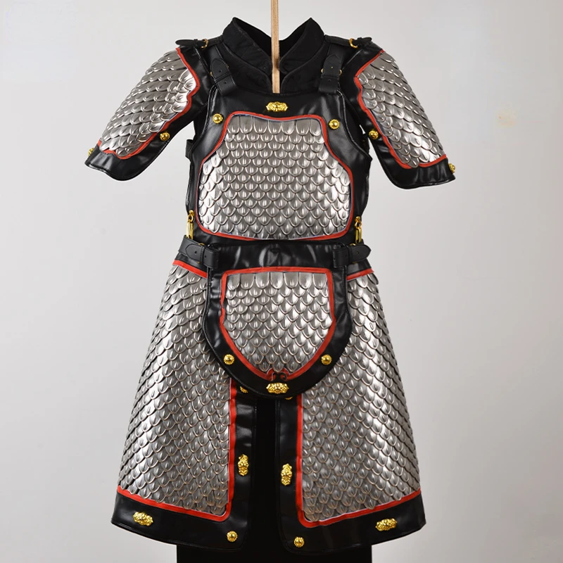 Ancient Chinese Generals Soldier Armor Slim Split Costume Armour Dragon Scales Men Women Hanfu Cosplay Costumes