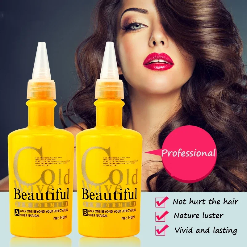 120mlX2pcs Permanent Perming Liquid Cold Wave Hair Lotion Not Hurt The Hair Water Wavy Pear Head Texture Perm Cream