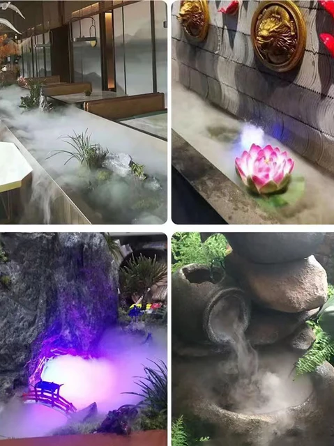 12 LED Electric Ultrasonic Mist Atomizer Fog Maker Humidifier Aquarium Fish Tank Rockery Bonsai Decor Pond Landscaping Fountain 4